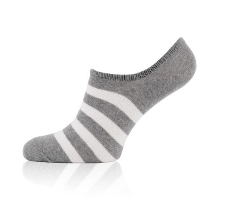 Skarpetki męskie, stopki, szare, Italian Fashion