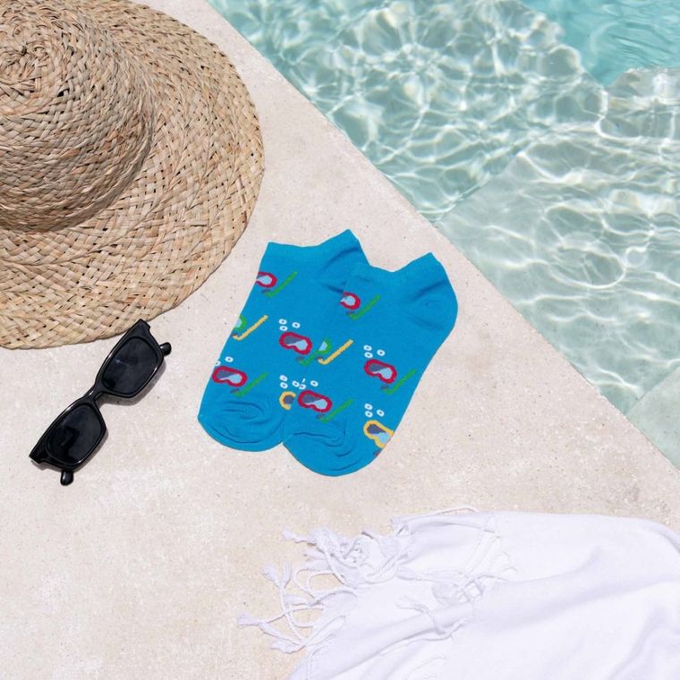 Skarpetki, stopki, niebieskie, Adrian