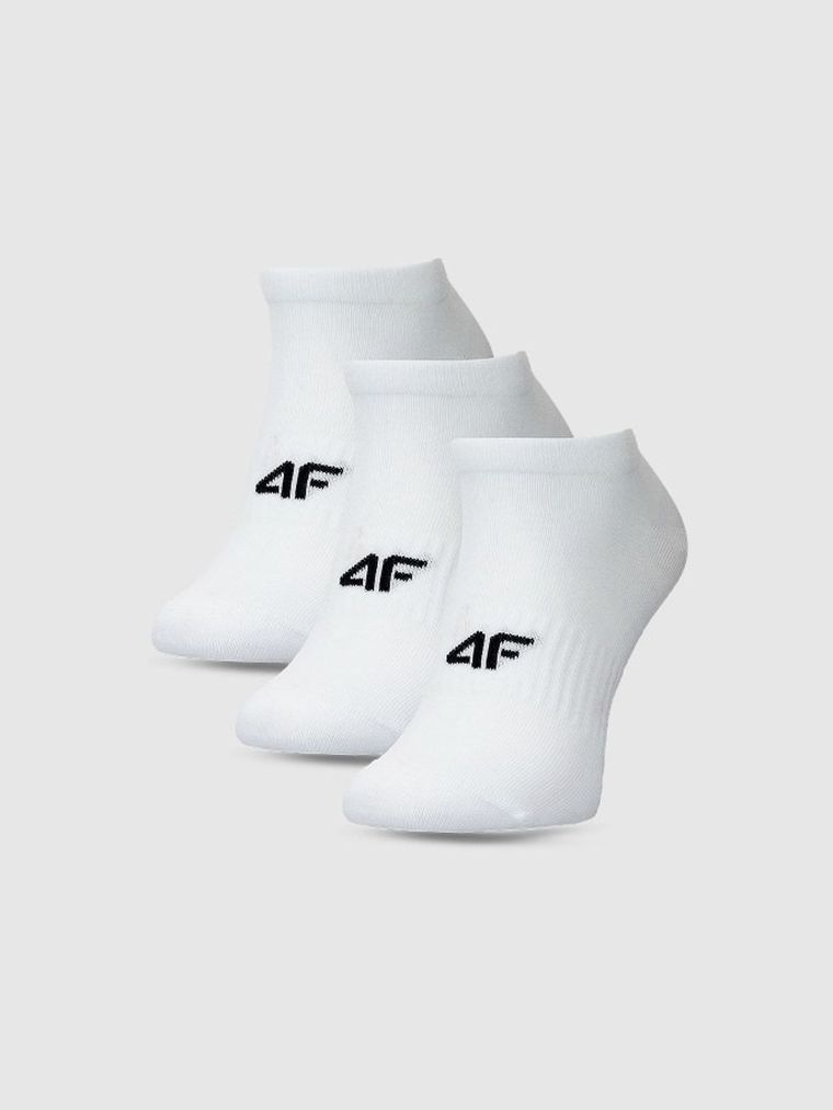 Skarpetki, unisex, białe, zestaw, 3 szt., 4F
