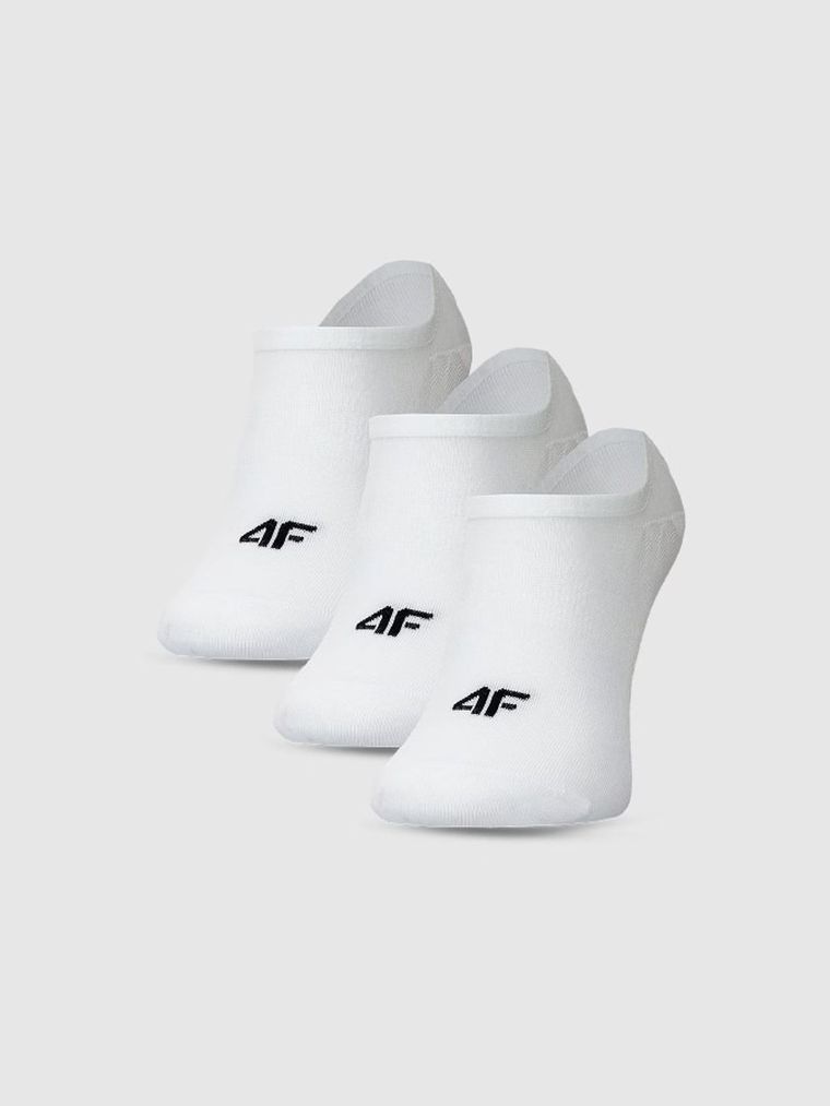 Skarpetki, unisex, stopki, białe, zestaw, 3 szt., 4F