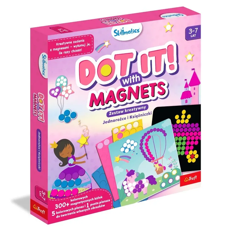 Skillmatics, Dot it! With Magnets, Jednorożce i Księżniczki, kreatywna mozaika