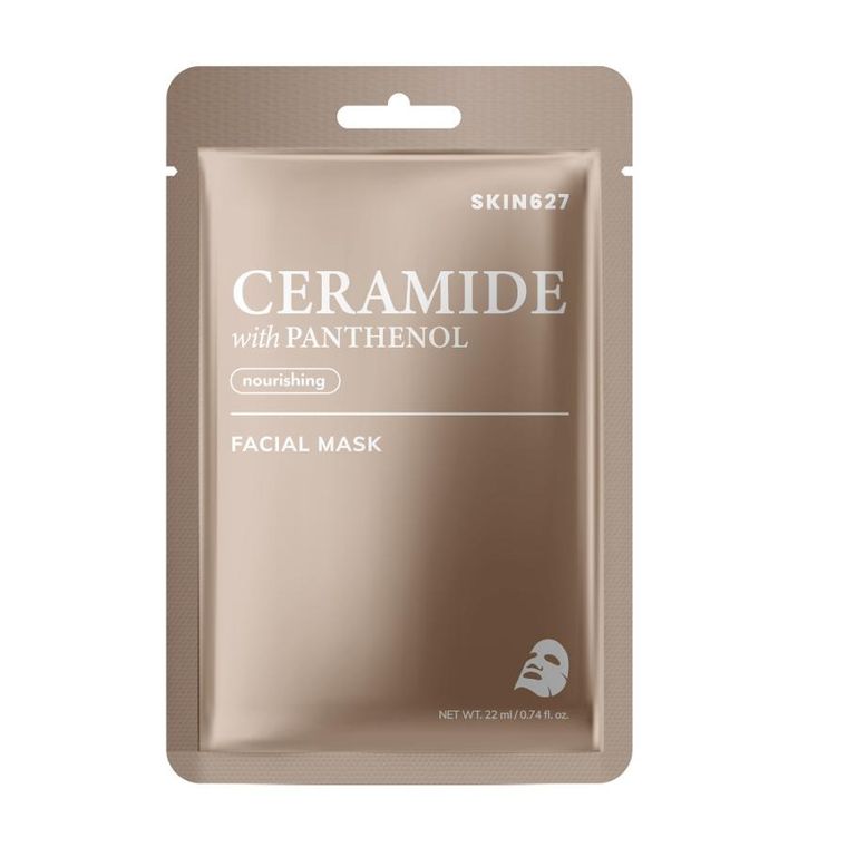 SKIN627, Ceramide with Panthenol, odżywcza maska w płachcie, 22 ml