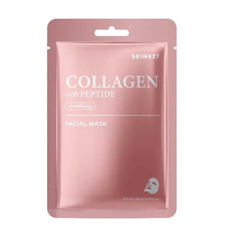 SKIN627, Collagen with Peptide, rewitalizująca maska w płachcie, 22 ml