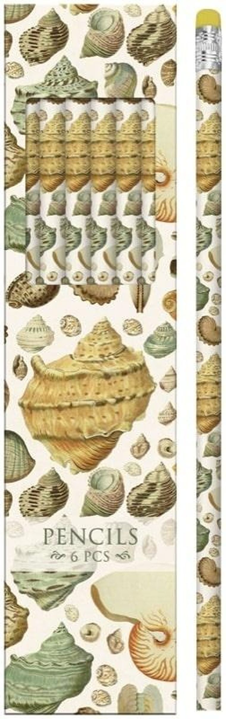 Skona Ting, ołówki ozdobne, muszle, 6 szt.