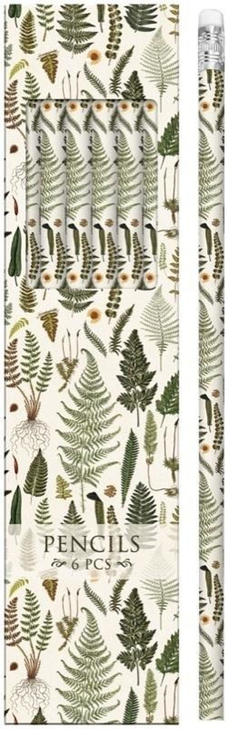 Skona Ting, ołówki ozdobne, paprotki, 6 szt.