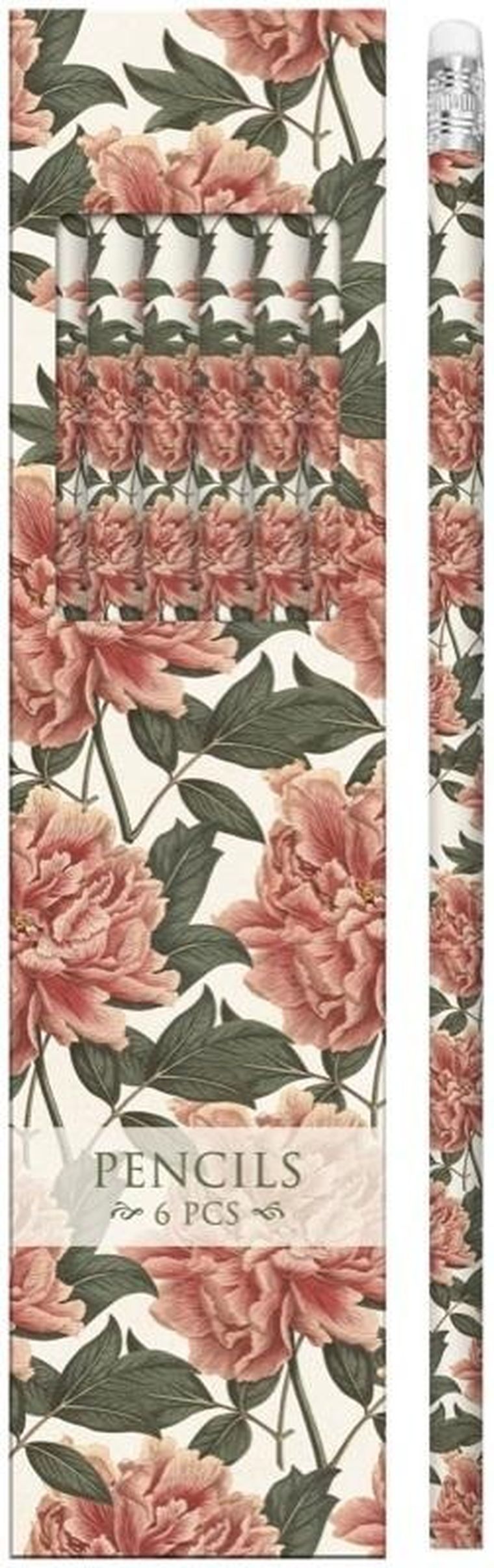 Skona Ting, ołówki ozdobne, piwonie, 6 szt.