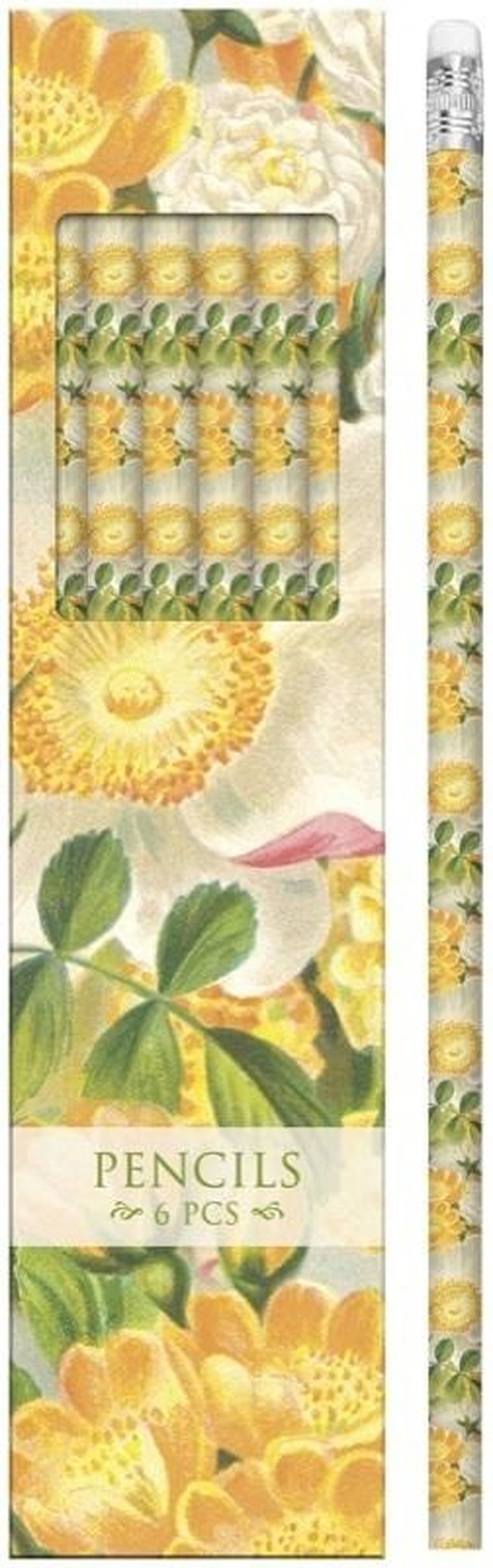 Skona Ting, ołówki ozdobne, żółte róże, 6 szt.