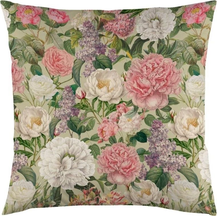 Skona Ting, poszewka na poduszkę, piwonie i róże, 50-50 cm