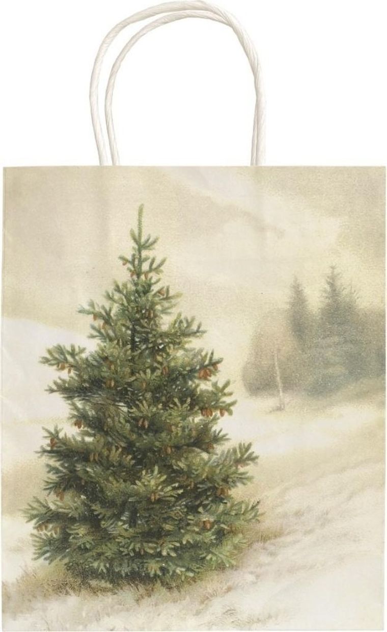 Skona Ting, torebka ozdobna A5, Jodła zimą