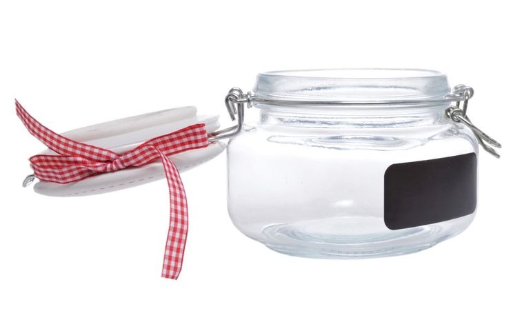 Słoik z etykietą, mały, serce, 10.5-10.5-11 cm, 540 ml