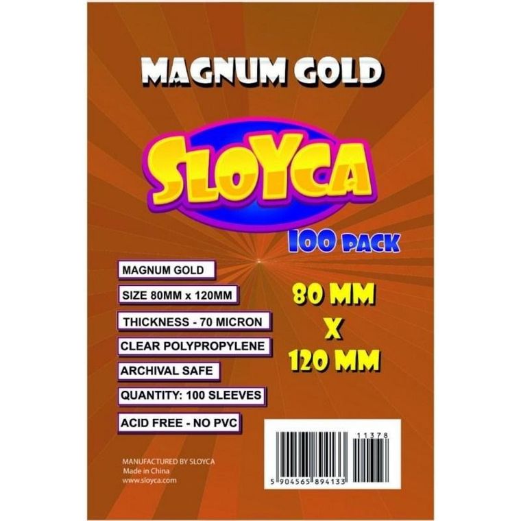 Sloyca, koszulki na karty, Magnum Gold, 80-120 mm, 100 szt.