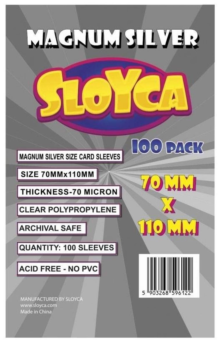 Sloyca, Magnum Silver, koszulki na karty, 70-110 mm, 100 szt.