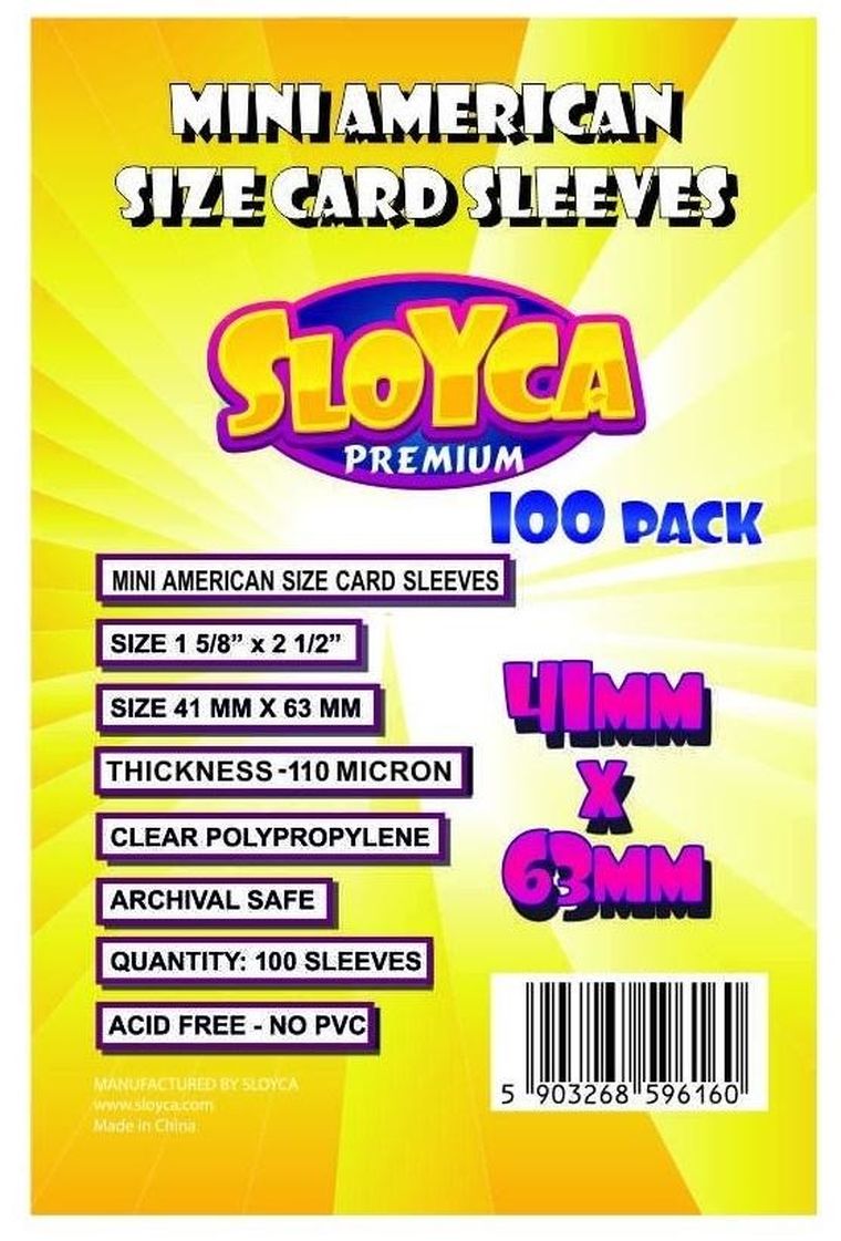 Sloyca, Mini American Premium, koszulki na karty, 41-63 mm, 100 szt.