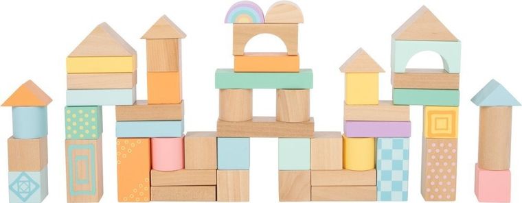 Small Foot, klocki drewniane, pastelowe