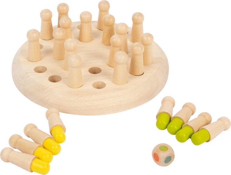 Small Foot, memory, kolory, drewniana gra pamięciowa