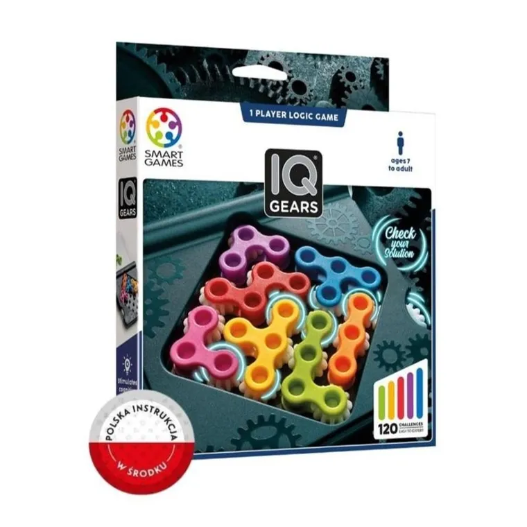 Smart Games, IQ Gears, wersja angielska, gra logiczna