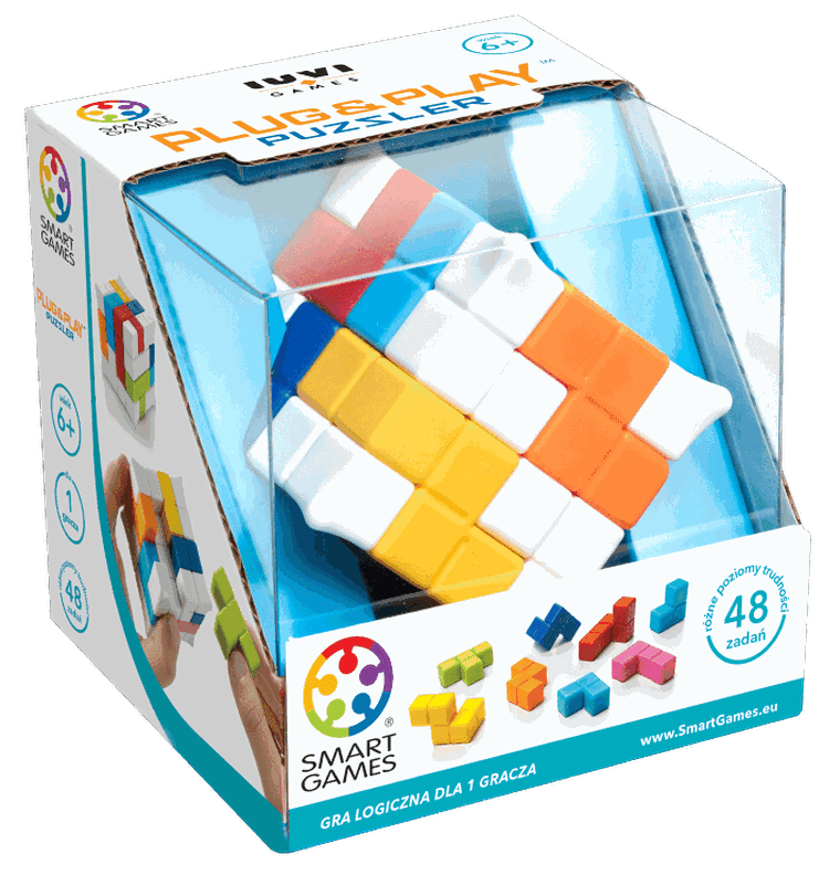 Smart Games, Plug & Play Puzzler, wersja angielska, gift box, gra logiczna