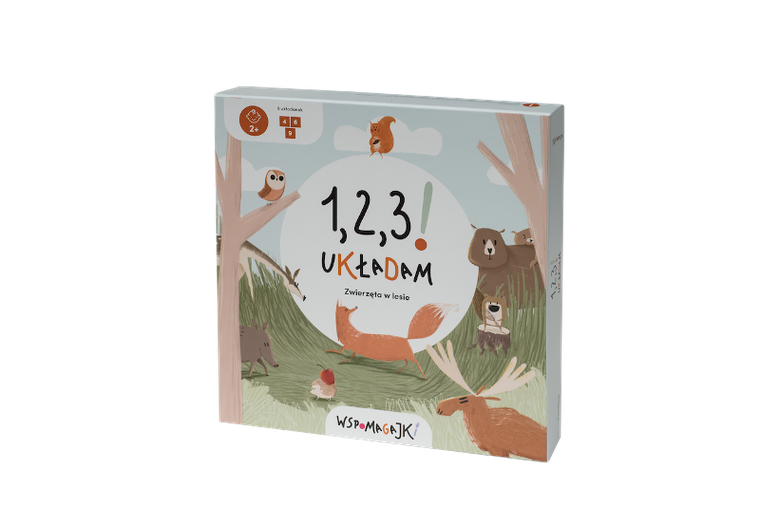 Smart Kids Media, Wspomagajki 1,2,3! Układam, Zwierzęta w lesie, zestaw 9 układanek