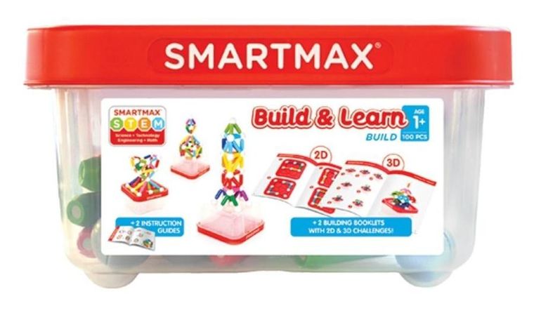 SmartMax, Build&Learn, klocki magnetyczne, 100 elementów