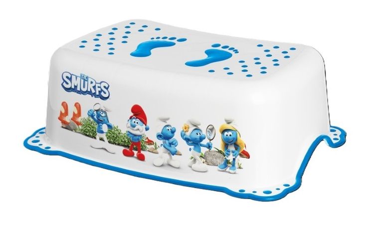 Smerfy, podest z gumkami antypoślizgowymi