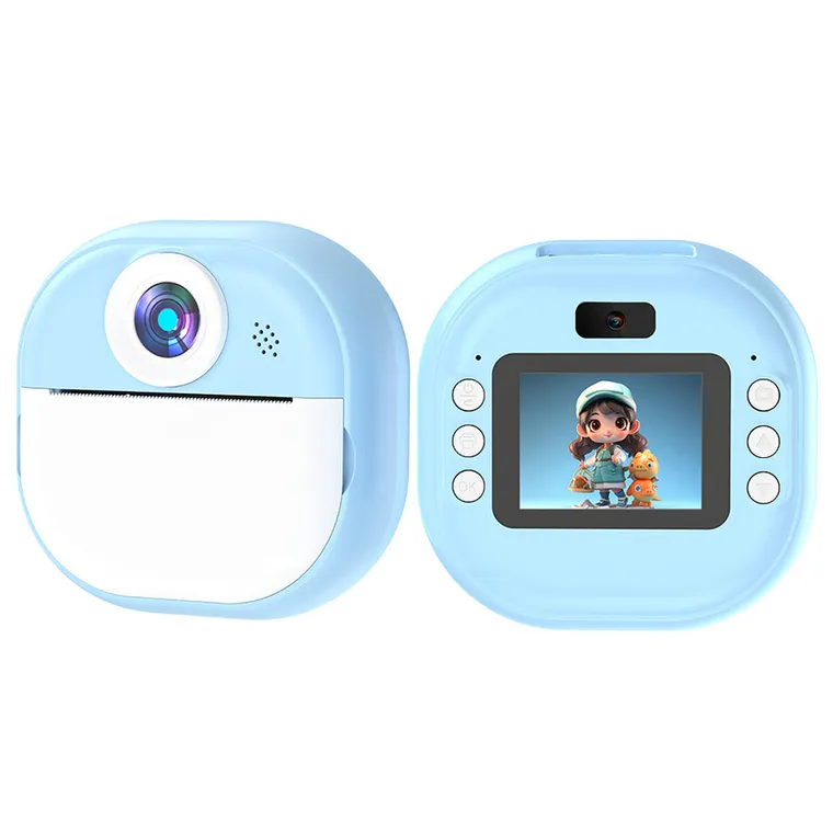 Smiki, aparat fotograficzny z drukarką, niebieski