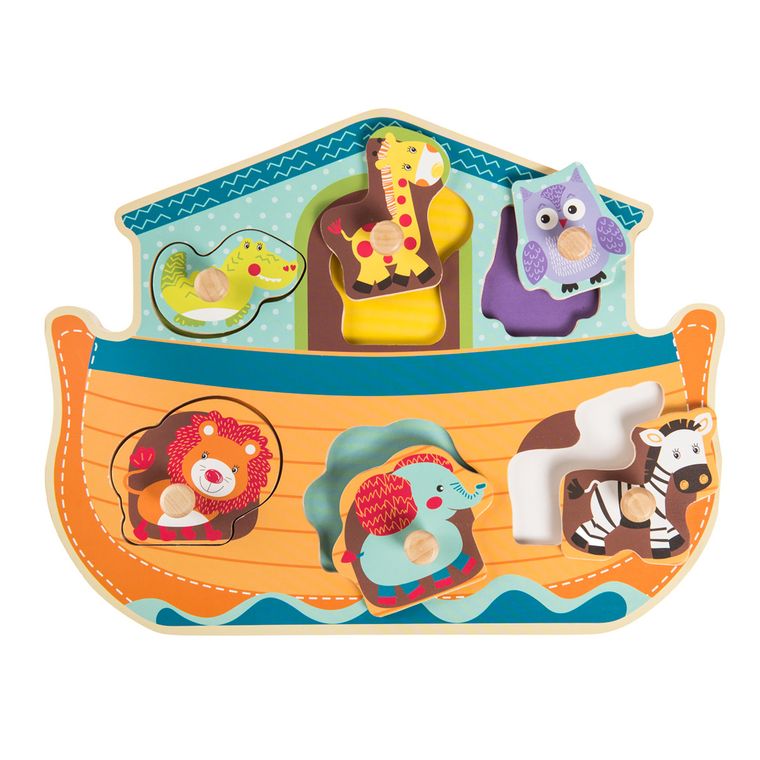 Smiki, Arka Noego, puzzle drewniane, 6 elementów