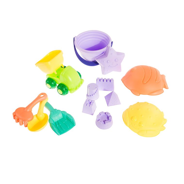 Smiki, Beach Toy, samochód, zestaw do piasku, wiaderko z akcesoriami