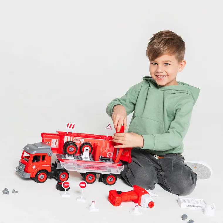 Smiki, Ciężarówka, pojazd do skręcenia, zrób to sam, 103 elementy