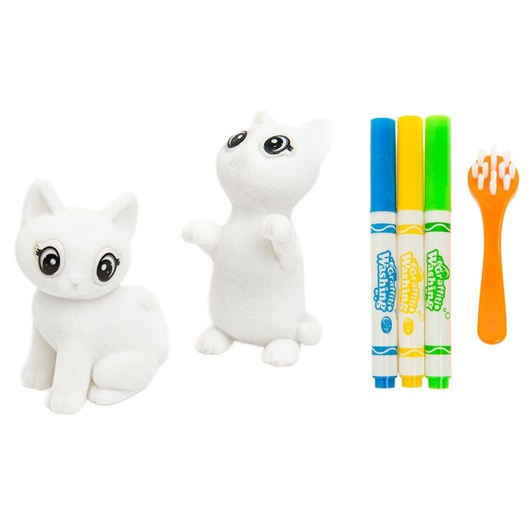 Smiki, Color & Clean, Kotki, zmywalne figurki do malowania, 1 szt.