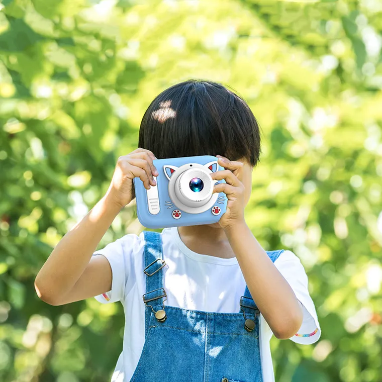 Smiki, Cute Kitty, aparat fotograficzny, niebieski