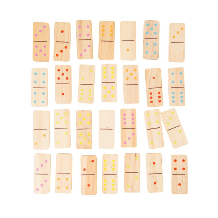 Smiki, drewniane domino, 28 elementów