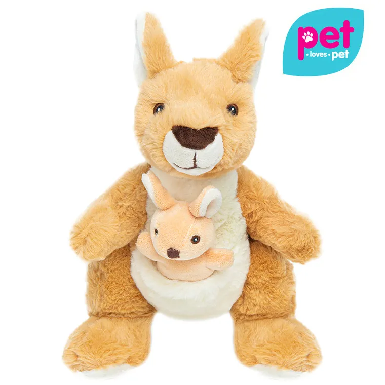 Smiki, Eko Plusz, Pet loves pet, Mama kangur z dzieckiem, maskotka, 31 cm
