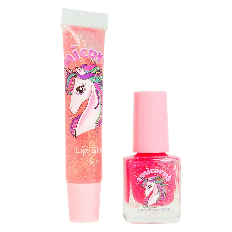 Smiki, Glow Girl, Jednorożec, błyszczyk do ust i lakier do paznokci