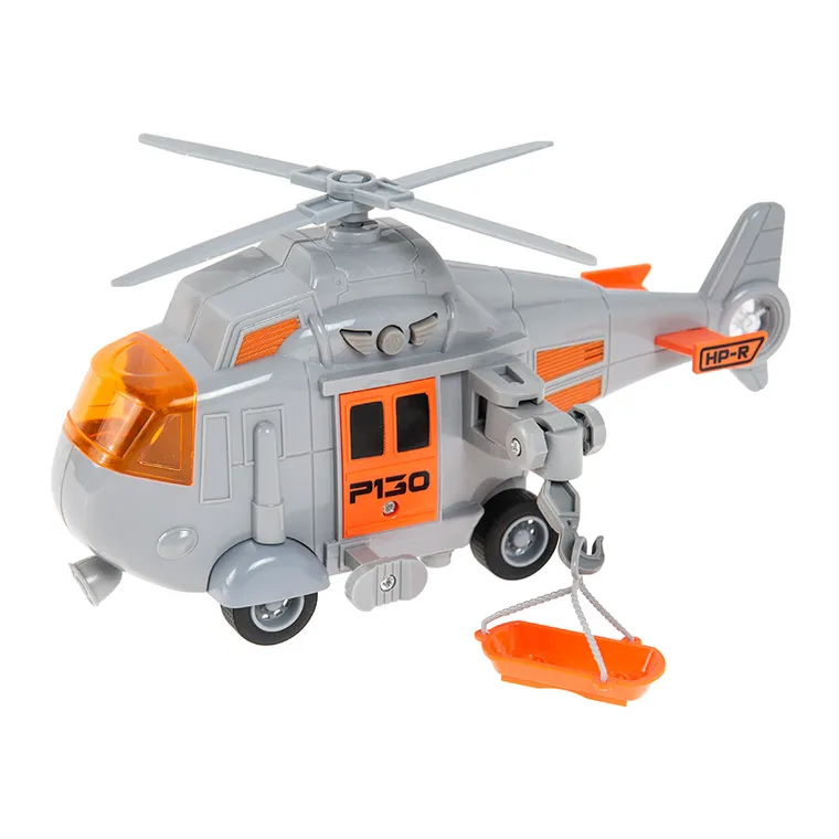 Smiki, Helikopter, światło i dźwięk, szary, 1:20