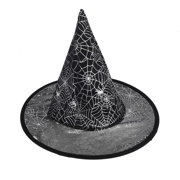 Smiki, kapelusz czarownicy, czarny, pajęczyny