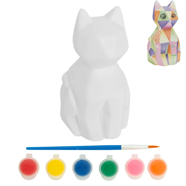 Smiki, Kot, lampka do dekorowania, zestaw z farbkami