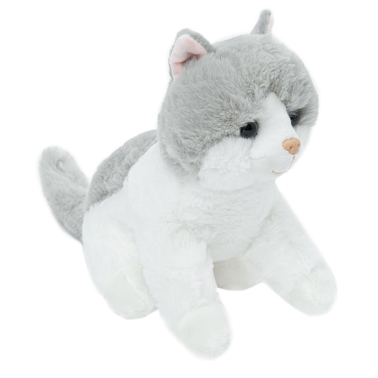 Smiki, Kotek, maskotka, biało-szara, 22 cm