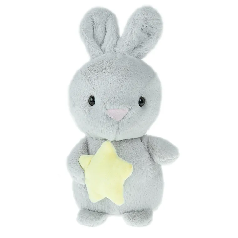Smiki, Króliczek z gwiazdką, maskotka, szara, 25 cm