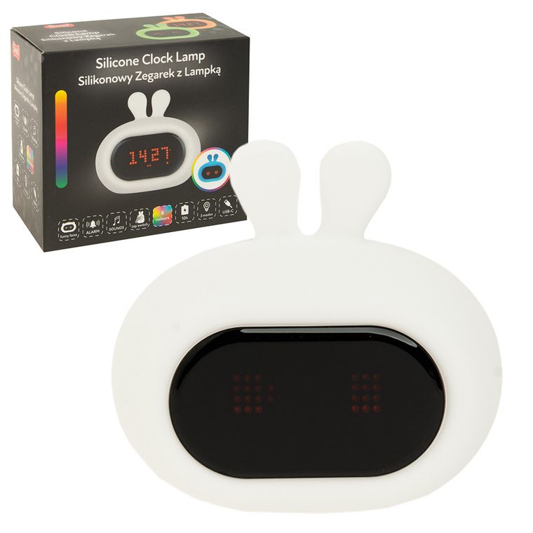Smiki, Królik, lampka silikonowa LED z zegarkiem