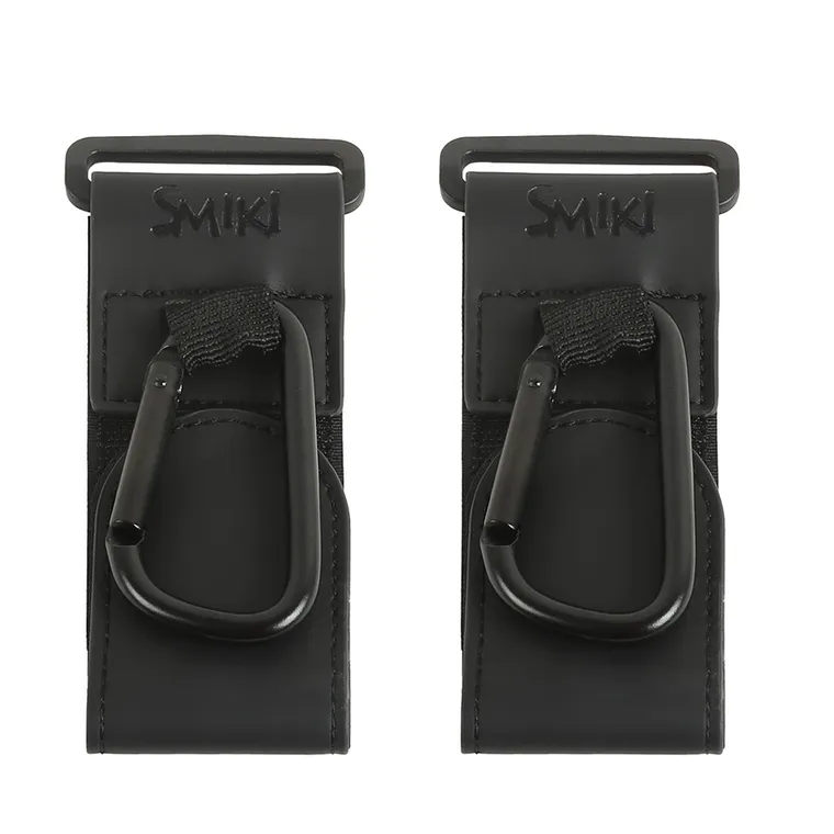 Smiki, Little Adventurer, uniwersalne zaczepy do wózka, haczyki, skórzane, 2 szt.