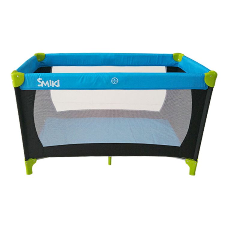 Smiki, łóżeczko turystyczne, turkusowe