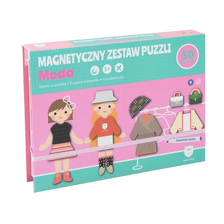Smiki, Mądra Sówka, Moda, puzzle magnetyczne, 50 elementów