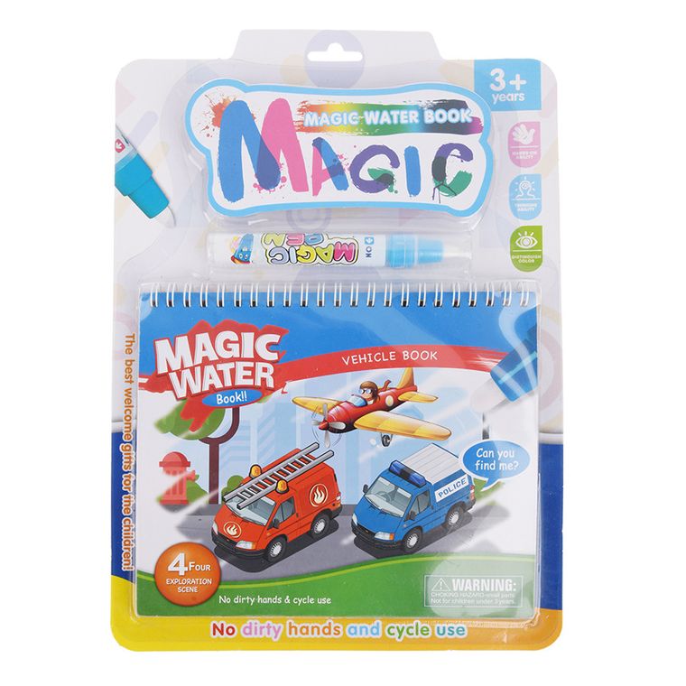 Smiki, magiczna kolorowanka wodna, pojazdy