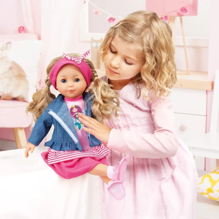 Smiki, Maja, interaktywna lalka bobas z akcesoriami, 46 cm