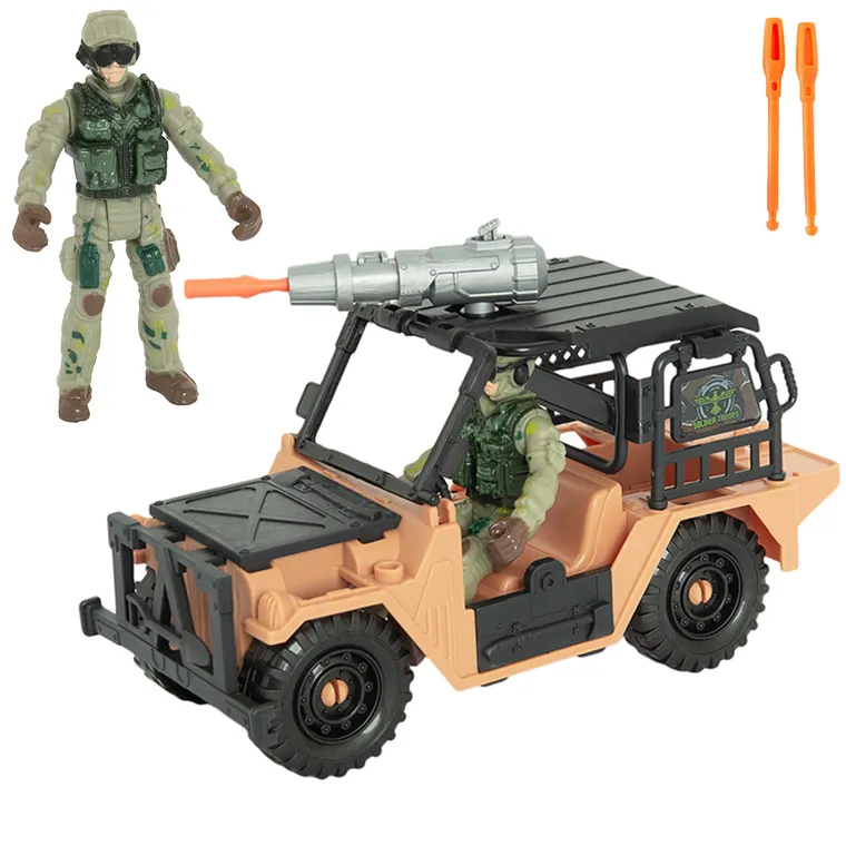 Smiki, Military Base, pojazd z figurką żołnierza i akcesoriami