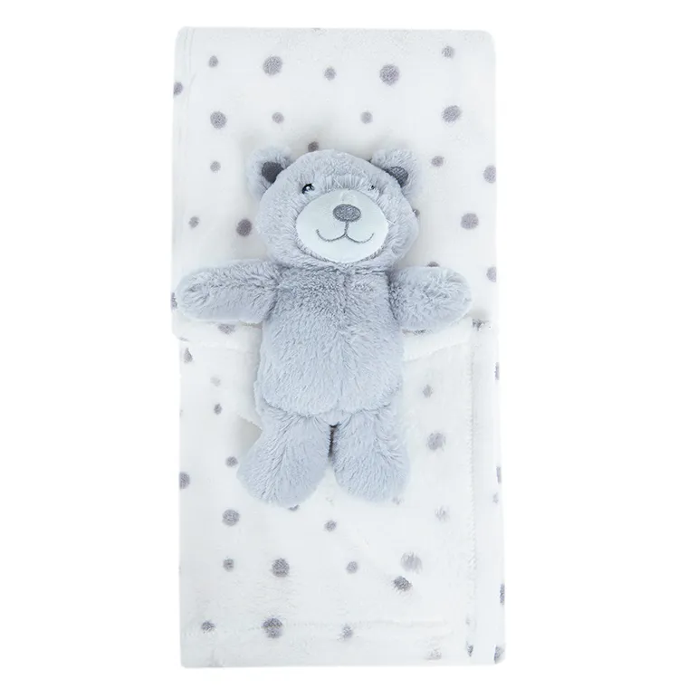 Smiki, Miś, kocyk i maskotka, zestaw prezentowy, biały