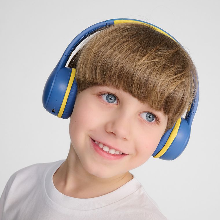 Smiki, Music World, słuchawki bezprzewodowe, nauszne, granatowe