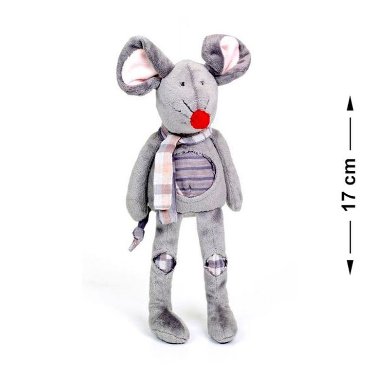 Smiki, Mysz, maskotka, szara, 17 cm