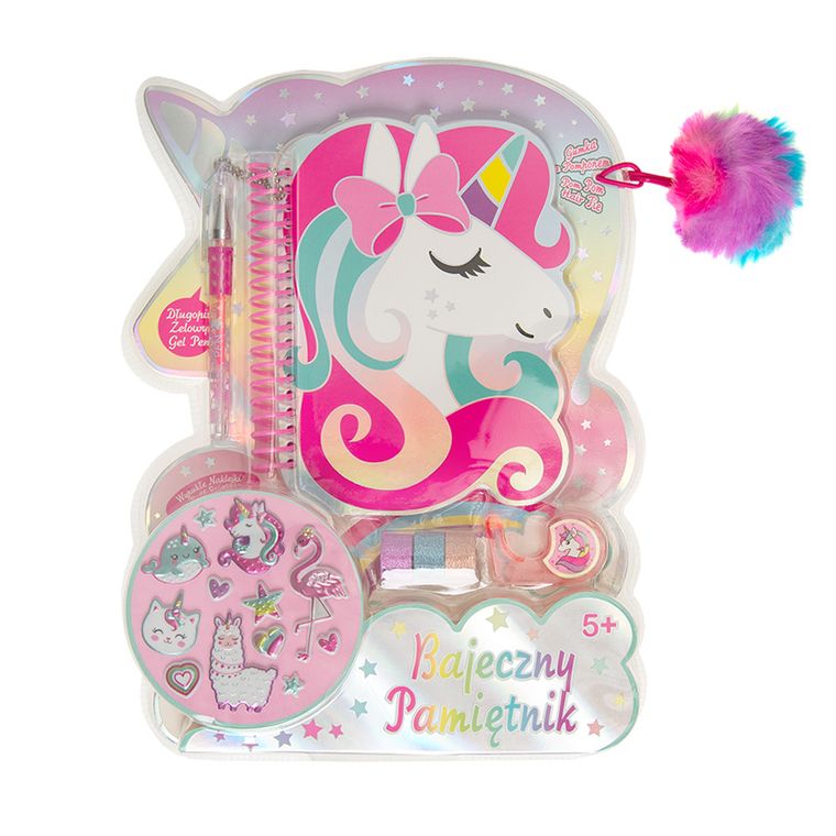 Smiki, notes, długopis, naklejki, brokatowe taśmy, zestaw