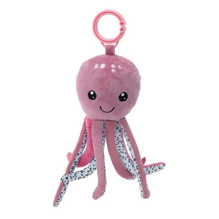 Smiki, Ośmiornica, maskotka z zawieszką, różowa, 24 cm